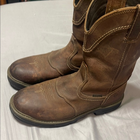 Men's Brown Leather Boots - Picture 3 of 5